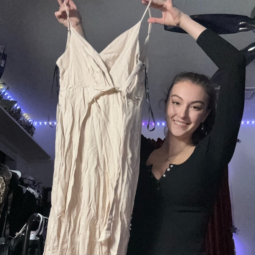 Tan jumpsuit